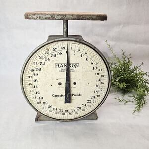 Vintage Hanson Model 2060 Utility Food Scale 60 lbs Industrial Farmhouse Works